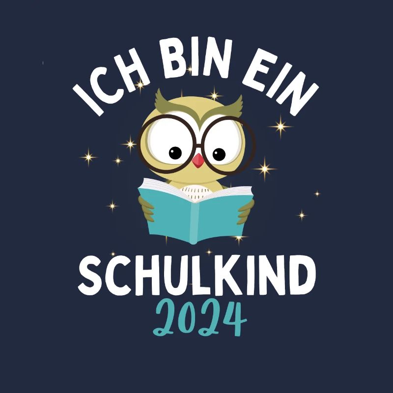 Schulkind Mädchen Eule 1 Schwarz