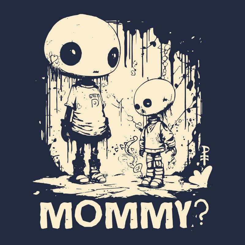 Abstrakte Kunst, Mutter und Kind, Mami?