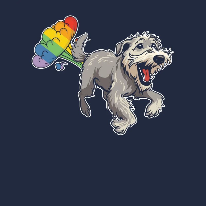 Irischer Wolfshund Regenbogen Regenbogenfurz