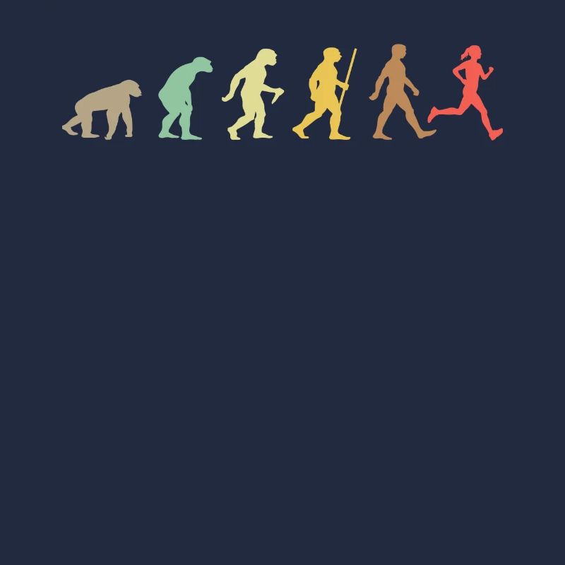 Lauf Retro Running Evolution Funny Runner Marathon