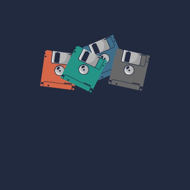 bunte Disketten Retrospeichermodul Datenträger