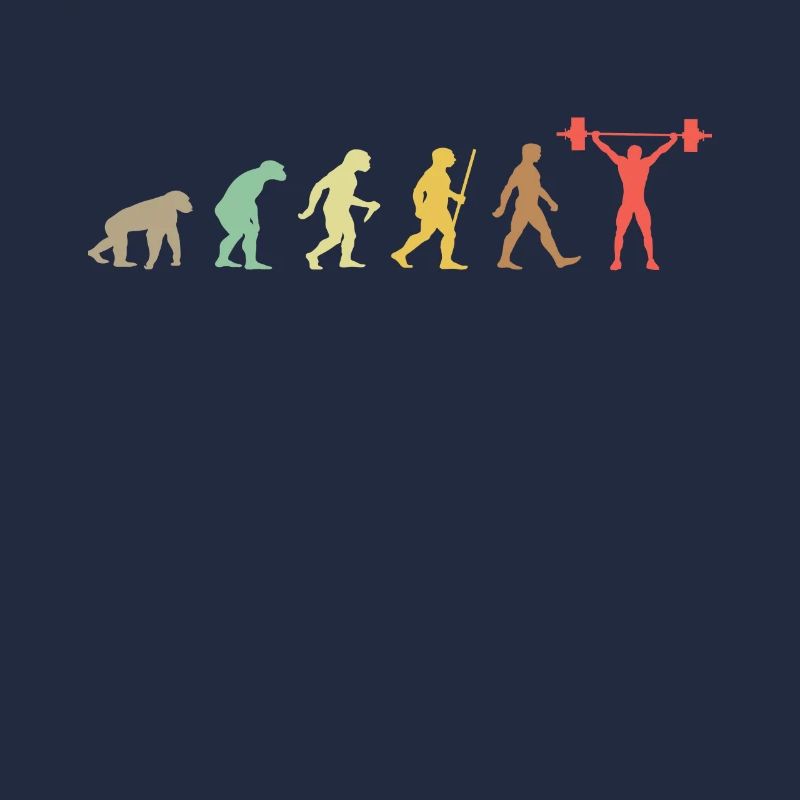 Gewichtheben Retro Bodybuilding Evolution Passformen