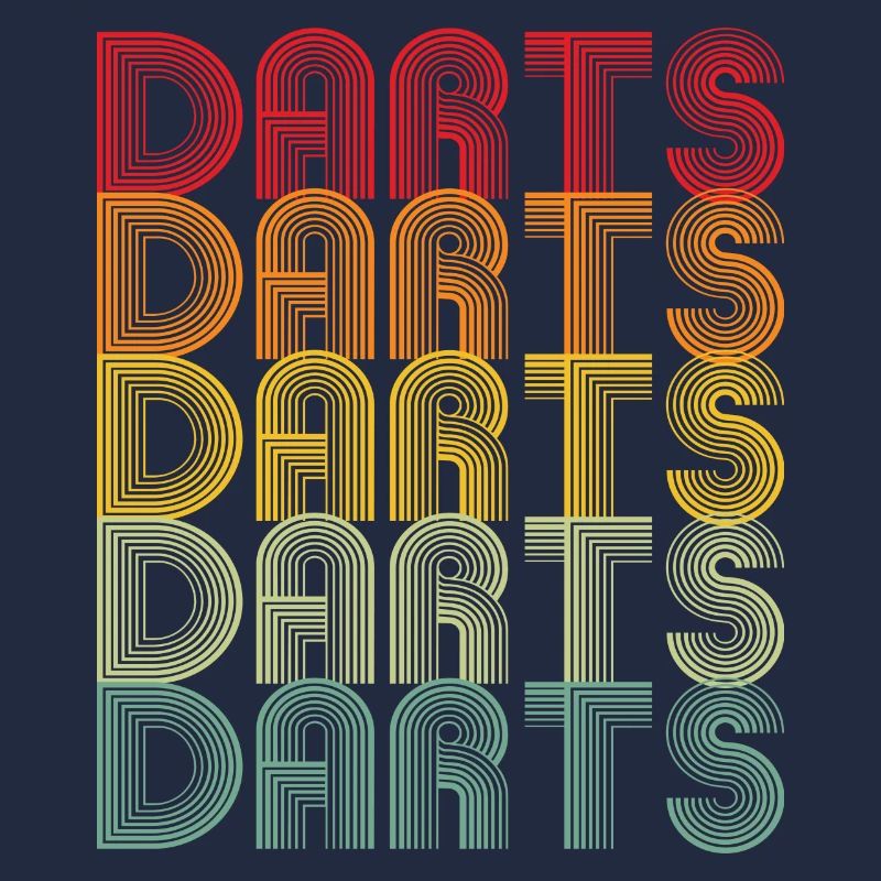 Conception de fléchettes rétro colorées