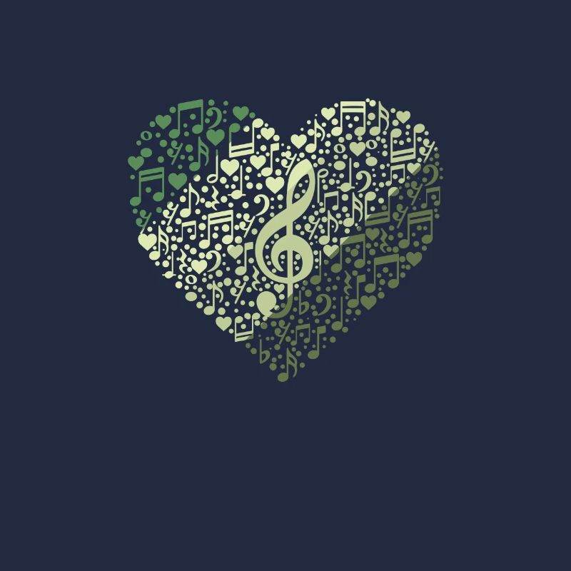 Word cloud with musical notes and clef