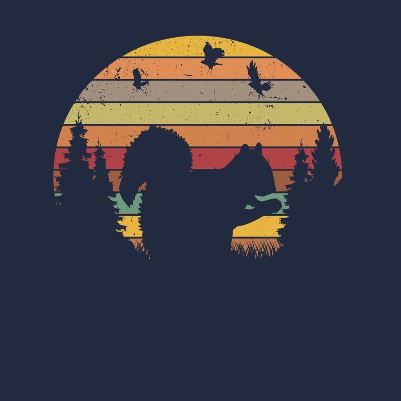 Eichhörnchen Retro Squirrel