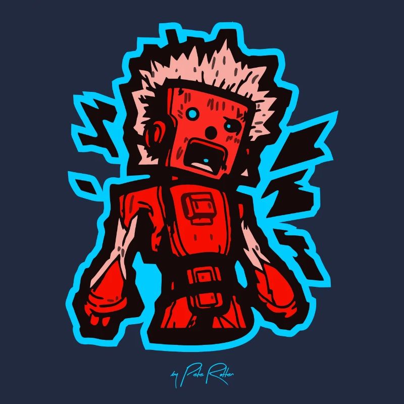 technological melancholy, robot agony type