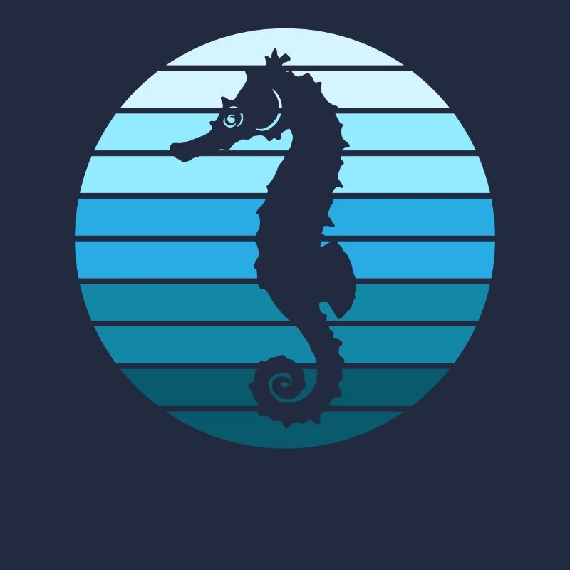 Style d’hippocampe bleu cool