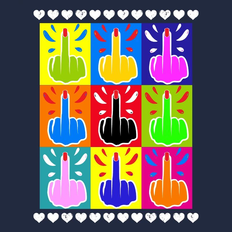 Mittelfinger Pop Farbe Tie Dye Cool