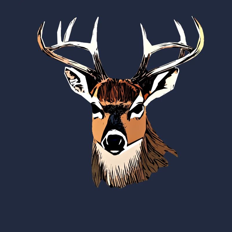 Rothirsch Geweih mit Hirschgeweih