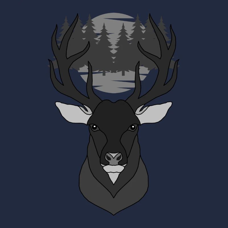 Rothirsch Geweih mit Hirschgeweih