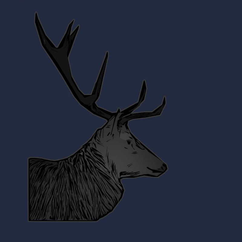 Rothirsch Geweih mit Hirschgeweih