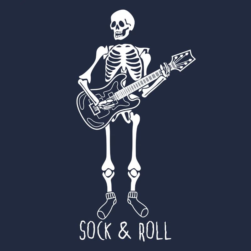 Winter Socks Guitar Skeleton Wool Socks