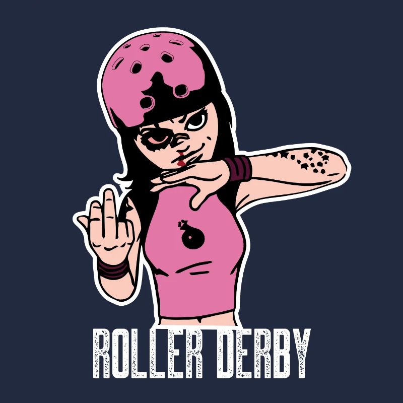 Roller Derby Skater Girl Rollerblading Inline