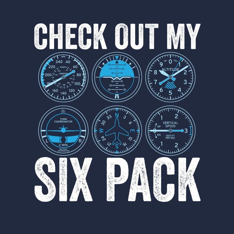 Funny Pilot Six Pack Aviation Flight Simulation