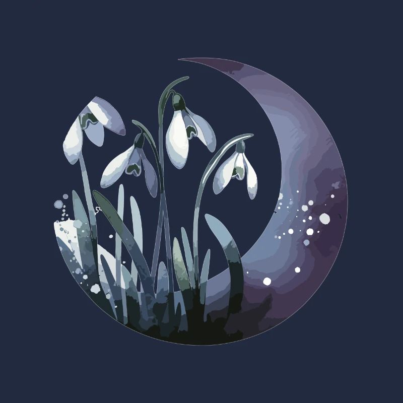 Snowdrops drawn