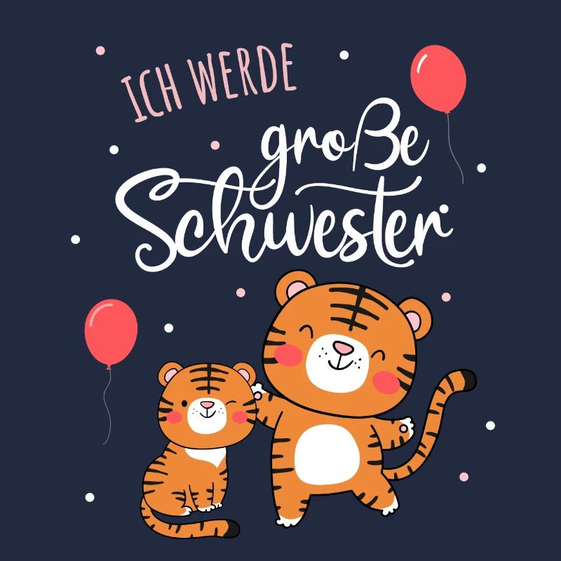 Ich werde große Schwester 2025 Katze Mädchen Süß