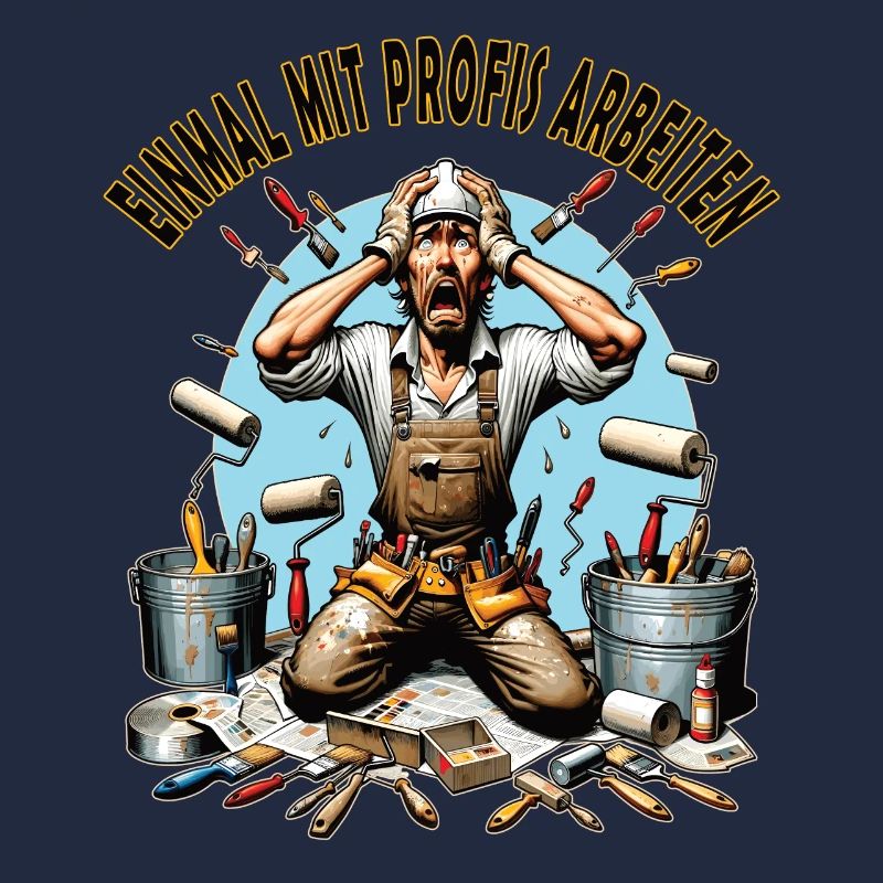 Working with professionals, funny master painter