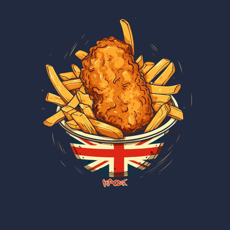 British Flag and Fish and Chips