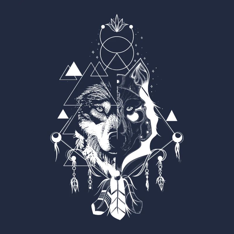 Wolf Abstrakt Geometrisch Polygon Wolf