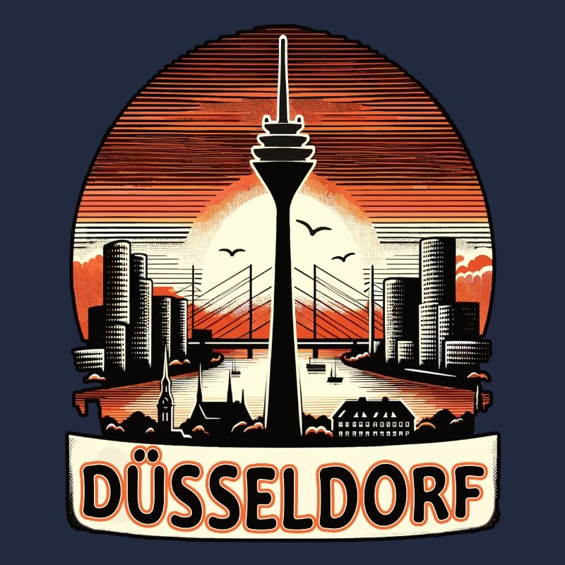 Düsseldorf Skyline Herz Liebe Heimat