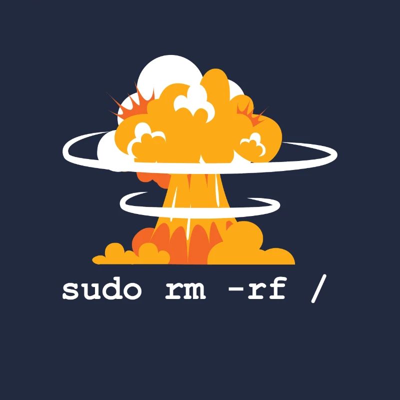 Linux Funny Linux Command Sudo RM RF til mænd