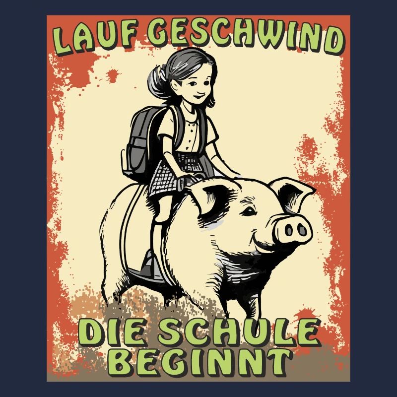 SCHWEIN MÄDCHEN SCHULE BEGINNT