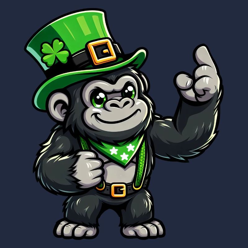 Gorille de bande dessinée de la Saint-Patrick