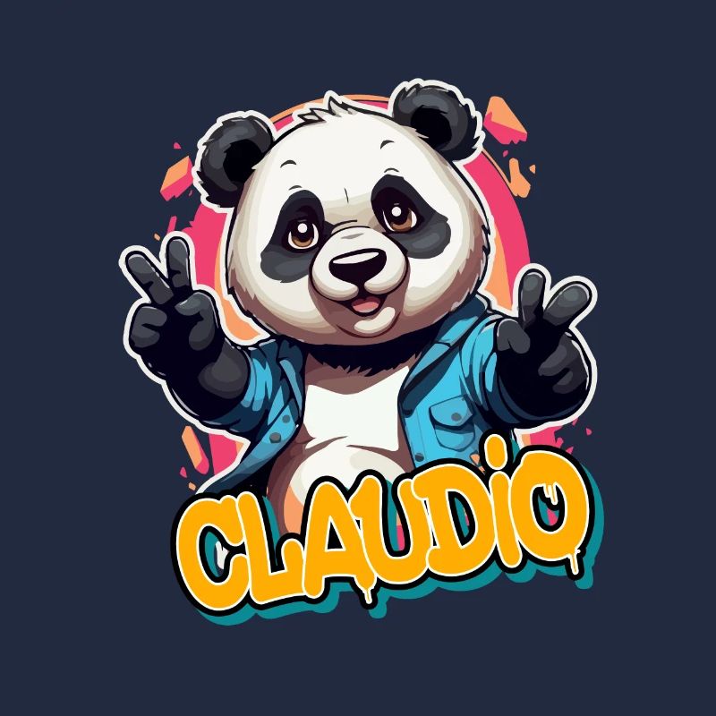 CLAUDIO - Beau nom de garçon avec Cool Panda
