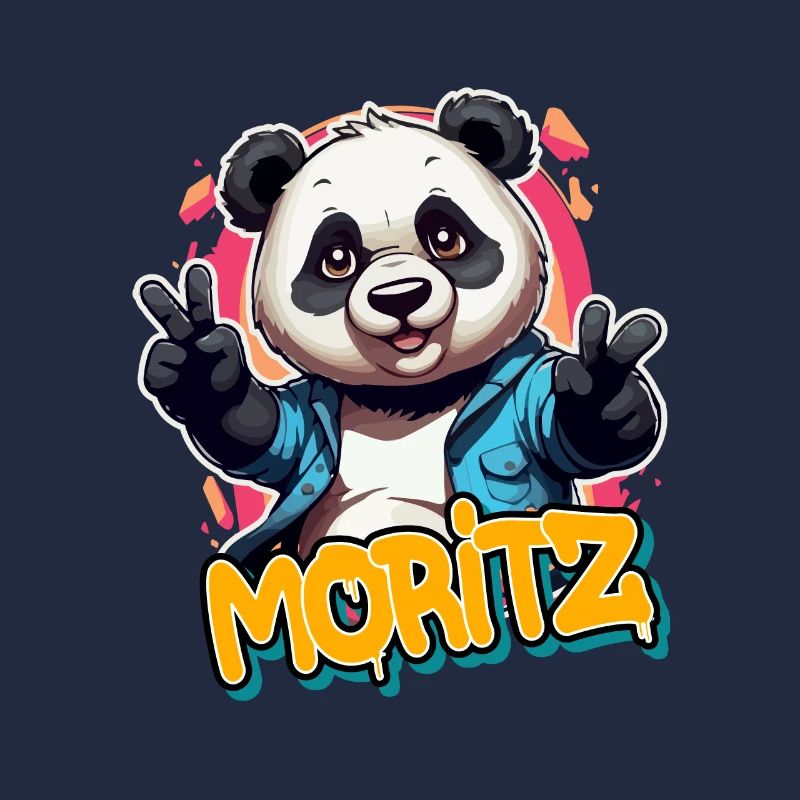 MORITZ - Beau nom de garçon avec Cool Panda