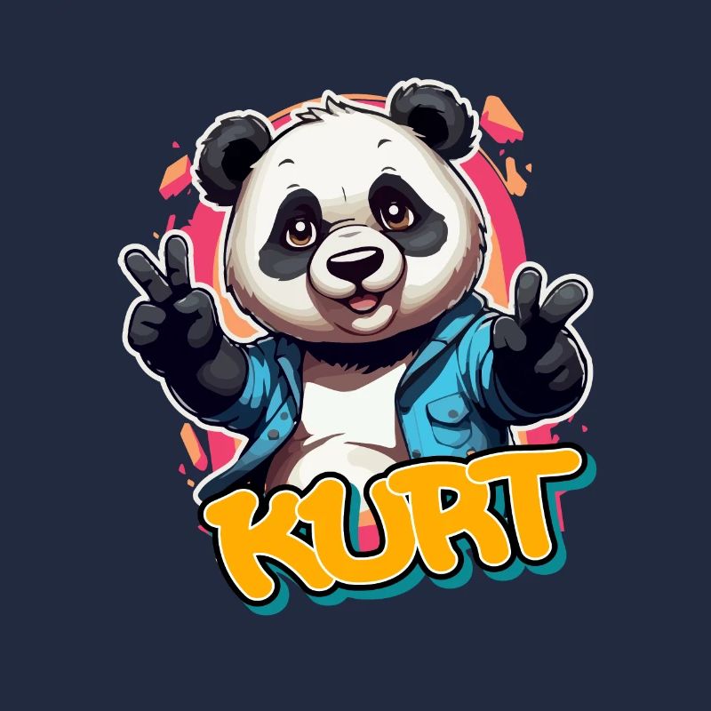 KURT - Beau nom de garçon avec Cool Panda