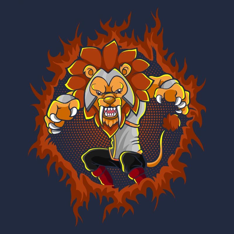 Der coole Löwe mit den langen Fängen