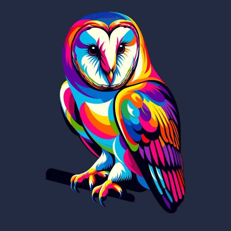 Bunte Pop Art Schleiereule Eulen