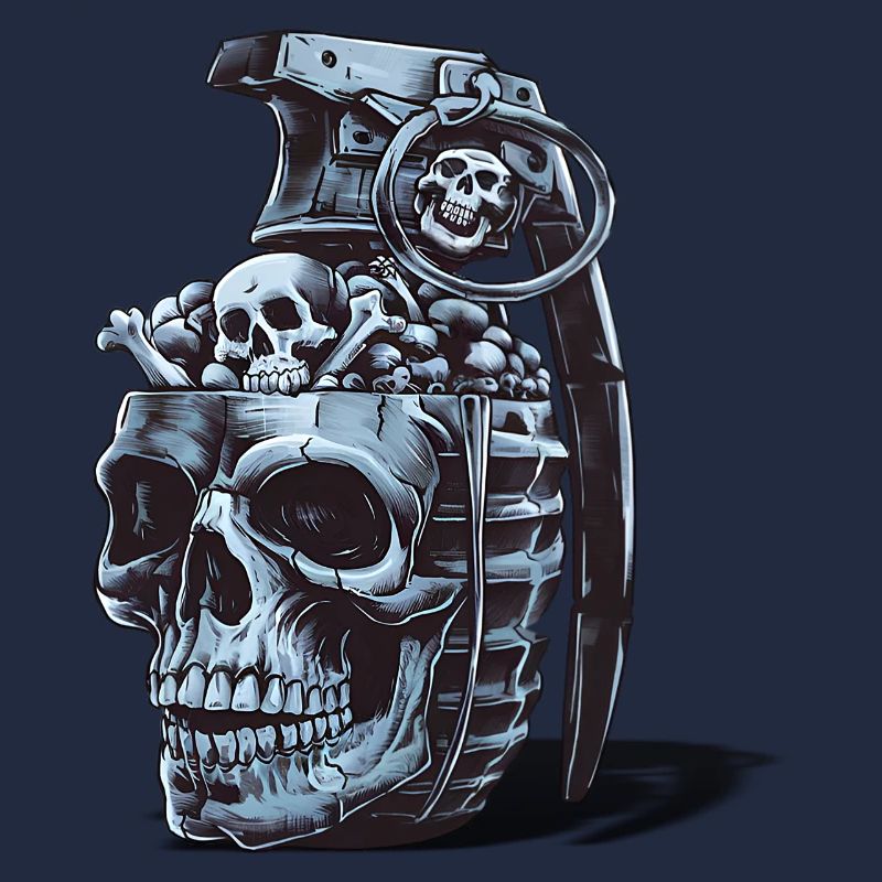 Conception de grenade squelette