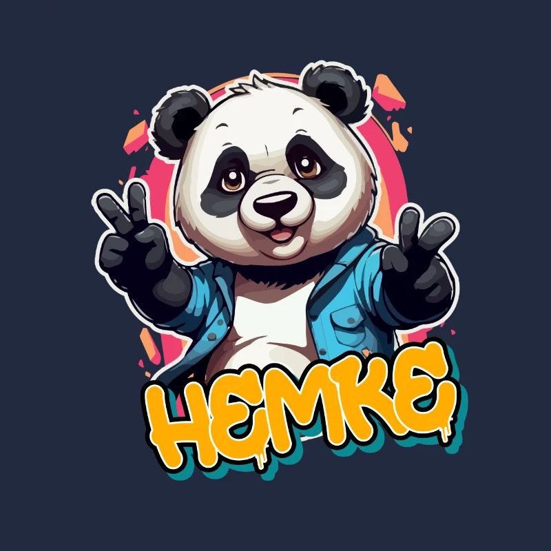 HEMKE - Beau nom de garçon avec panda cool