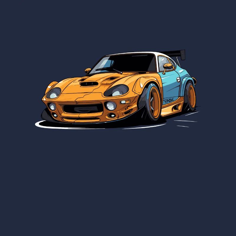 Voiture de sport de bande dessinée cool