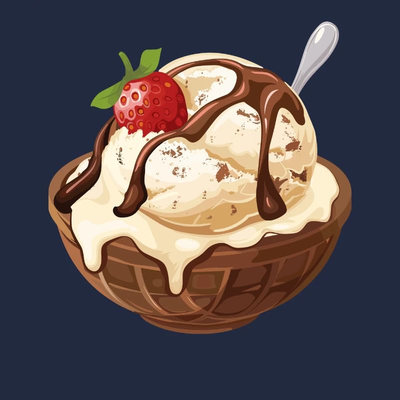 Vanilleeis Erdbeer Eisbecher Genuss Moment