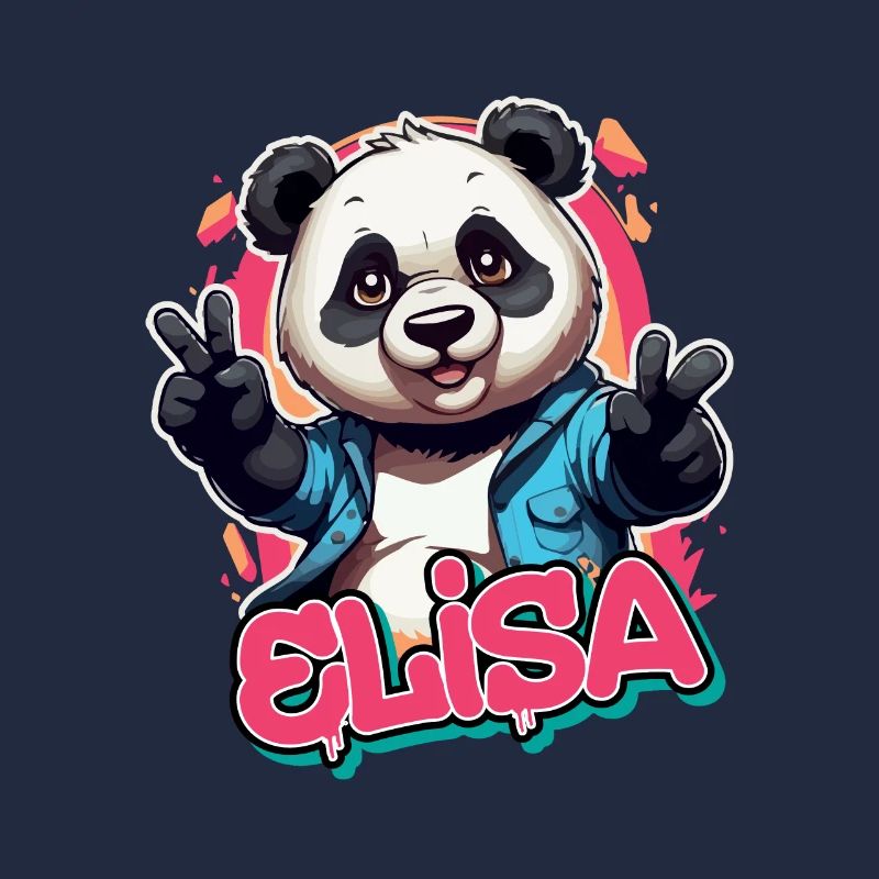 ELISA - Schöner Mädchen Name mit coolem Panda