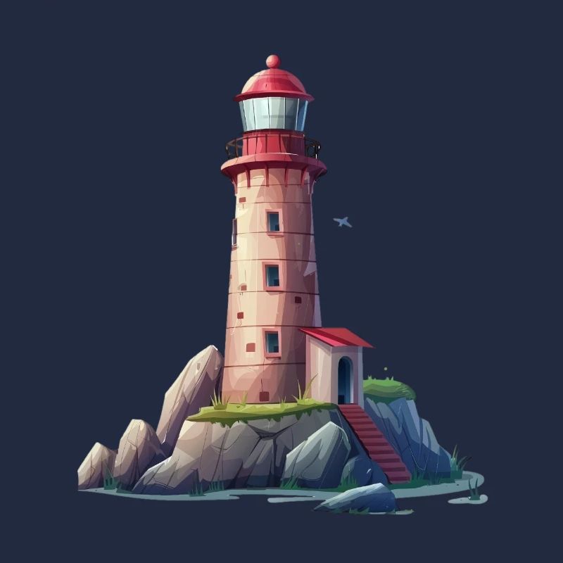 Phare sur la côte rocheuse