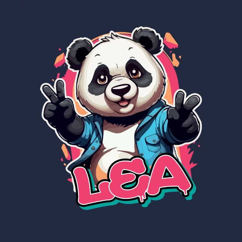LEA - Schöner Mädchen Name mit coolem Panda
