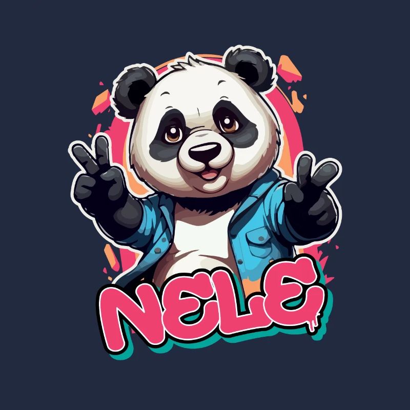 NELE - Schöner Mädchen Name mit coolem Panda