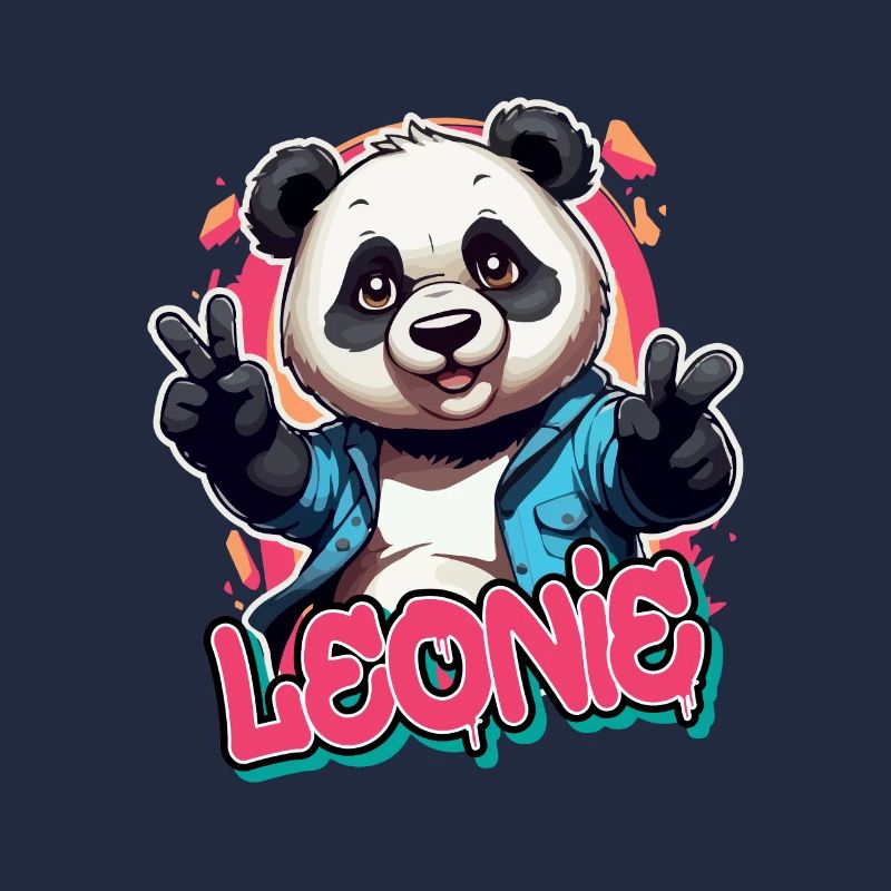 LEONIE - Schöner Mädchen Name mit coolem Panda
