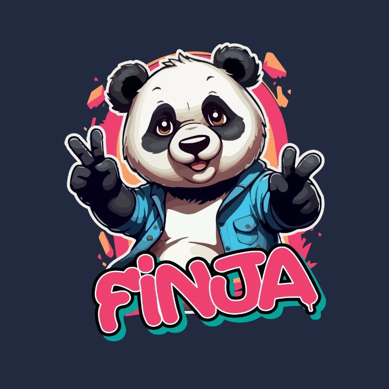 FINJA - Schöner Mädchen Name mit coolem Panda