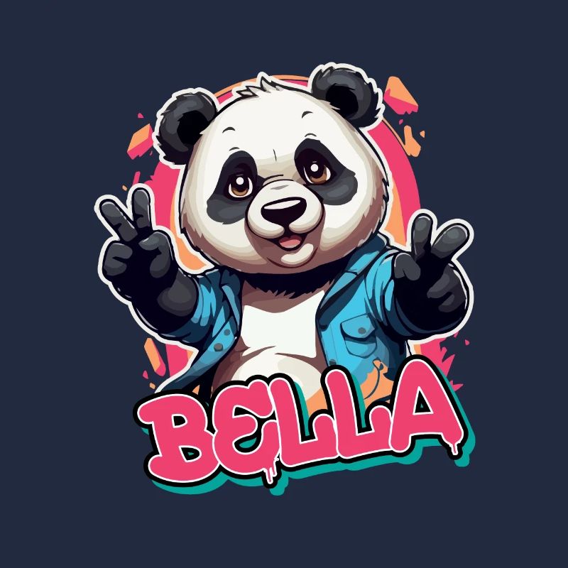 BELLA - Schöner Mädchen Name mit coolem Panda