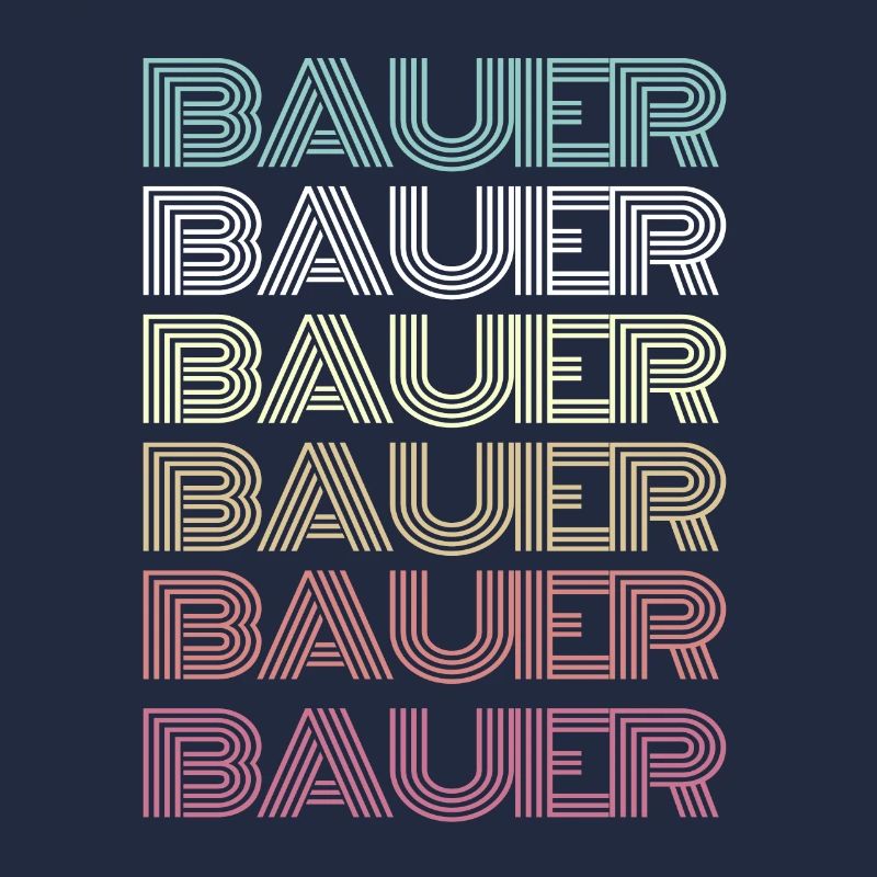 BAUER Multi-Colored Line Art Retro Style