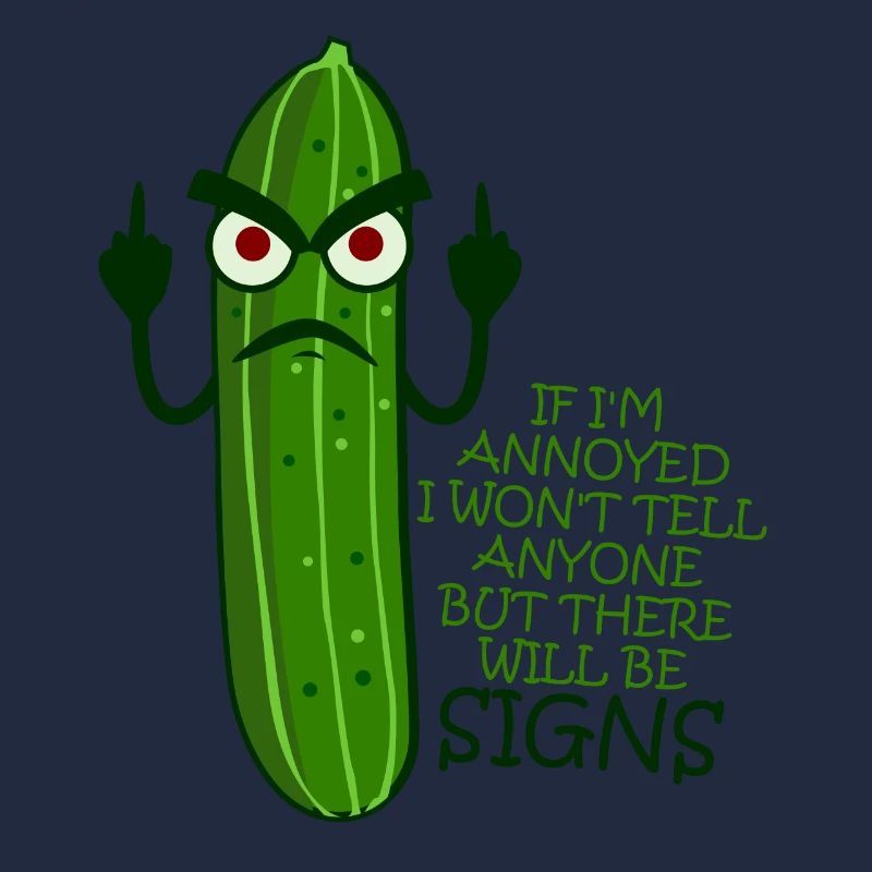 Grumpy Cucumber Middle Finger