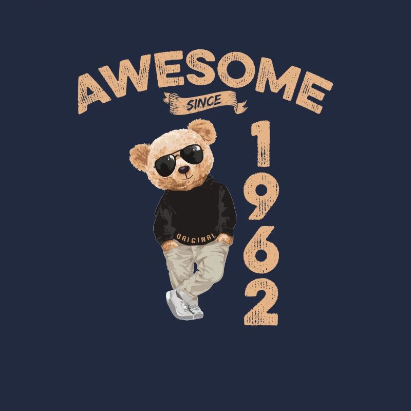 1962 Geburtstag Cool Teddy Bär Awesome since