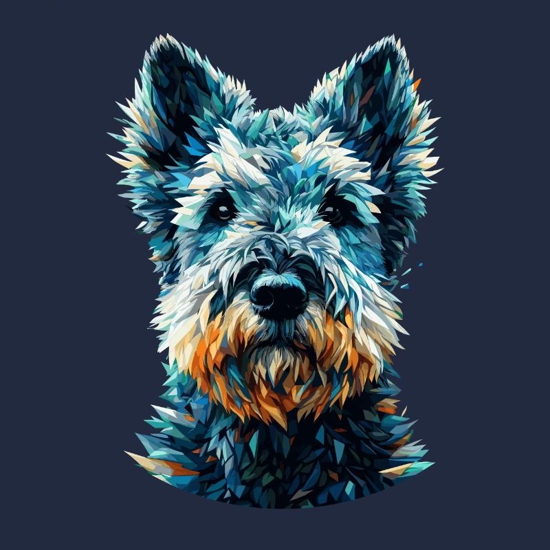 Polygon Art Kerry Blue Terrier Terriers