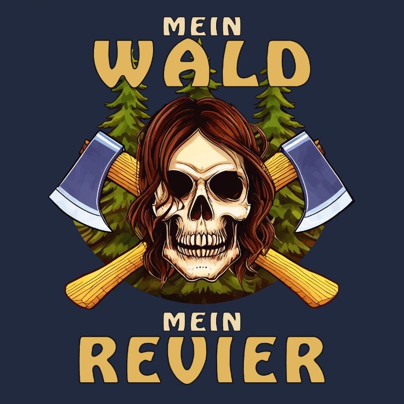 SKULL AXE MY FOREST MY TERRITORY