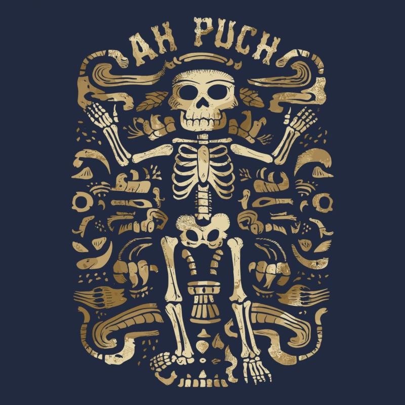 Dieu maya déesse maya Ah Puch oeuvre