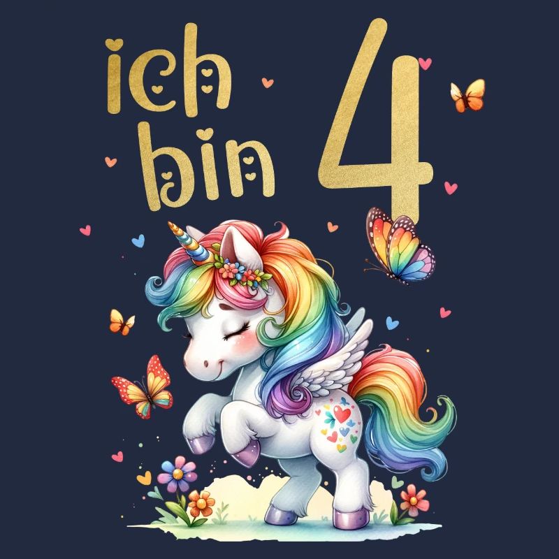 Geburtstag 4 Einhorn Vierter Geburtstag Mädchen 4